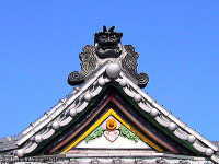 Ridge-end tile of Yasaka shrine